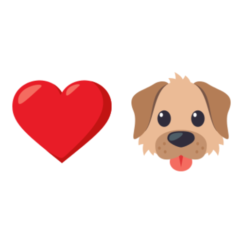 ❤🐶 Emoji Domain EmojiOne rendering